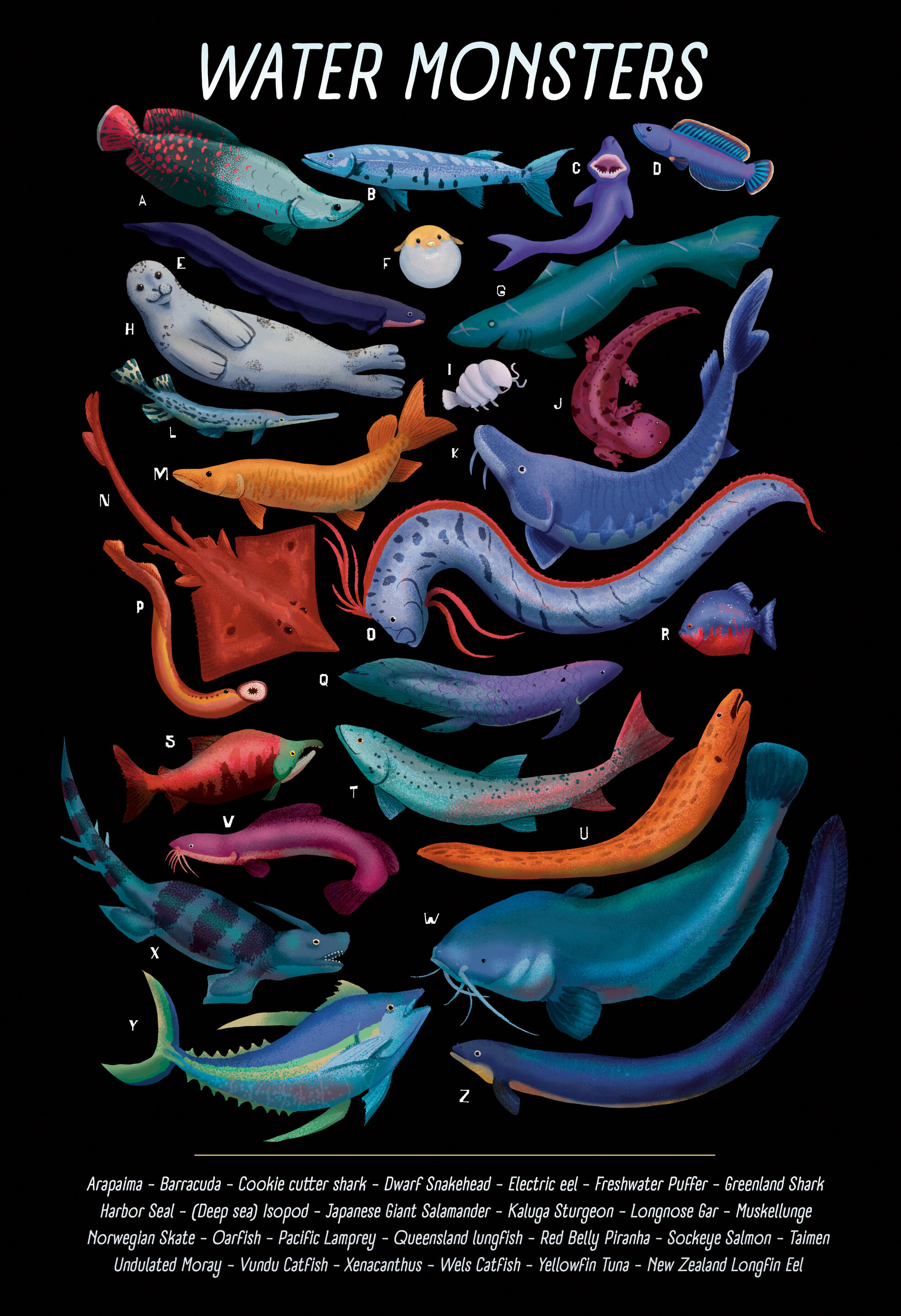 Water Monsters Poster Water Monsters Poster